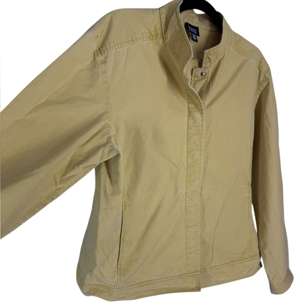 Eileen Fisher super soft lemony yellow cotton jacket Large - Picture 4 of 7